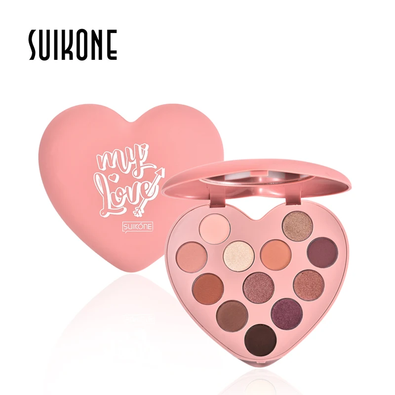 Twilight love-shape тени для век Палитра матовый блеск водонепроницаемый пигмент тени для век мерцающая пудра красота блестящий макияж для глаз телесный