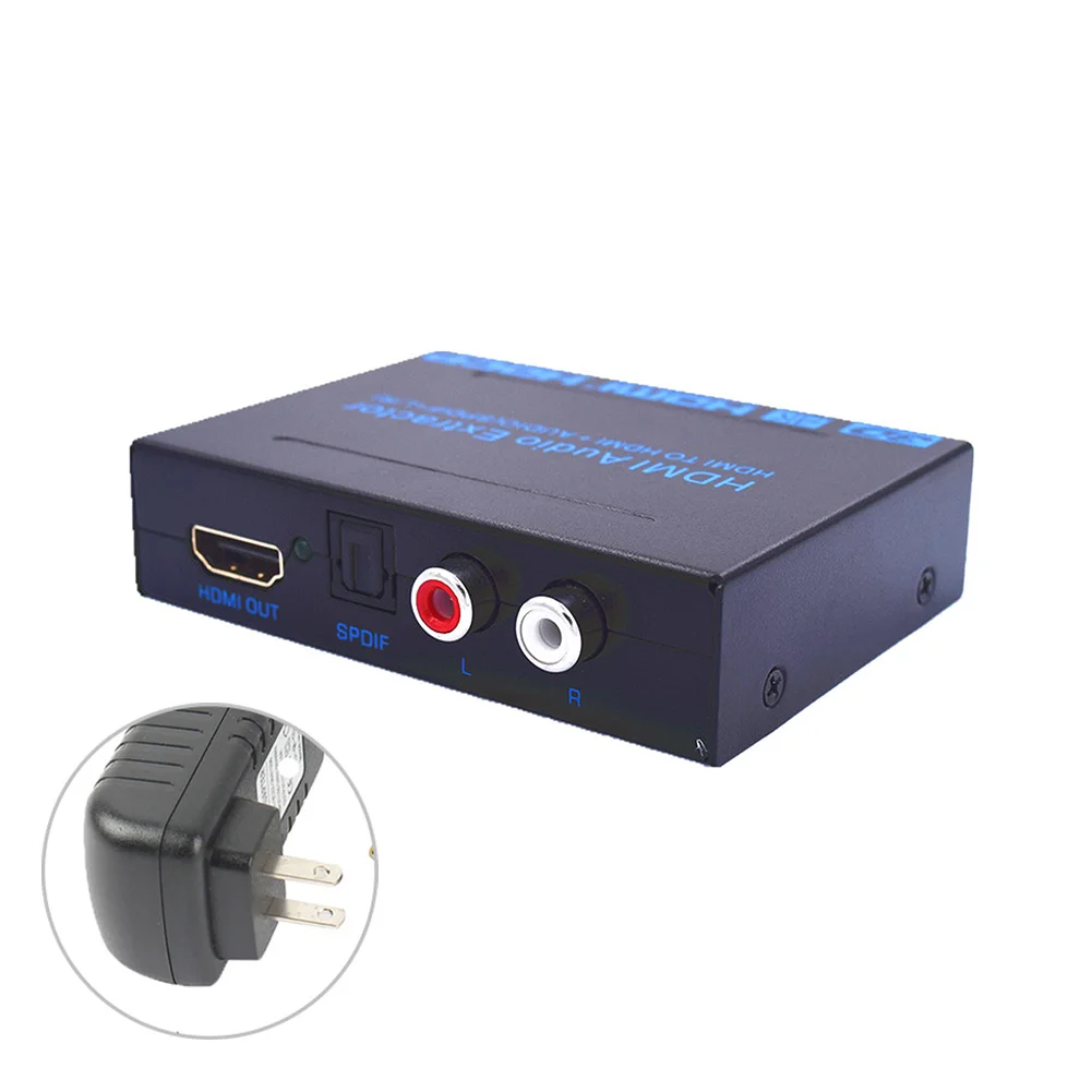 US Plug HDMI к HDMI аудио экстрактор конвертер адаптер SPDIF+ R/L 4 к ARC EDID Настройка аудио экстрактор 4 к* 2 к - Цвет: US Plug