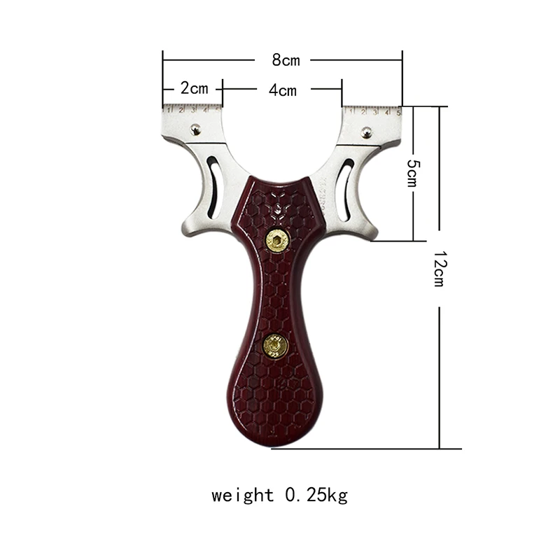 Stainless Steel Slingshot, Outdoor Hunting Catapult, ABS Patch Handle, Flat Rubber Band, Slingshot Accessories