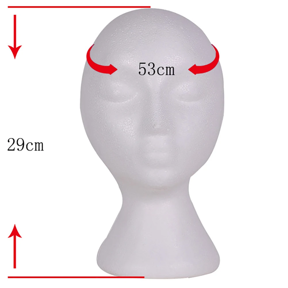 Styrofoam Mannequin Head Model Sunglasses Eyeglass Stand Hat Cap Display Holder