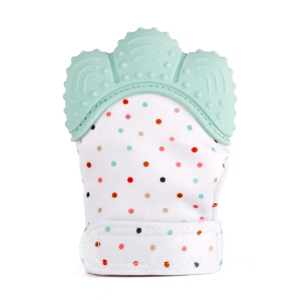 Mint Green Kuulee Детские Мультяшные перчатки, игрушка для прорезывания зубов, Младенческая зубная резинка, Игрушка-прорезыватель, рождественский подарок - Цвет: Mint Green