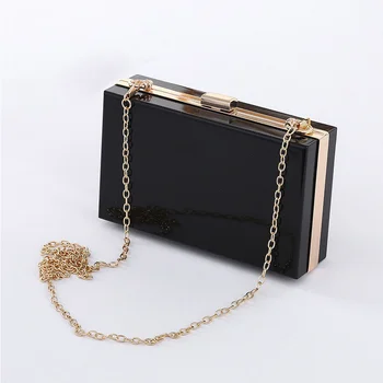 

Women Square Evening Bag Hard Case Acrylic Party Handbag Cross-Body Purse New