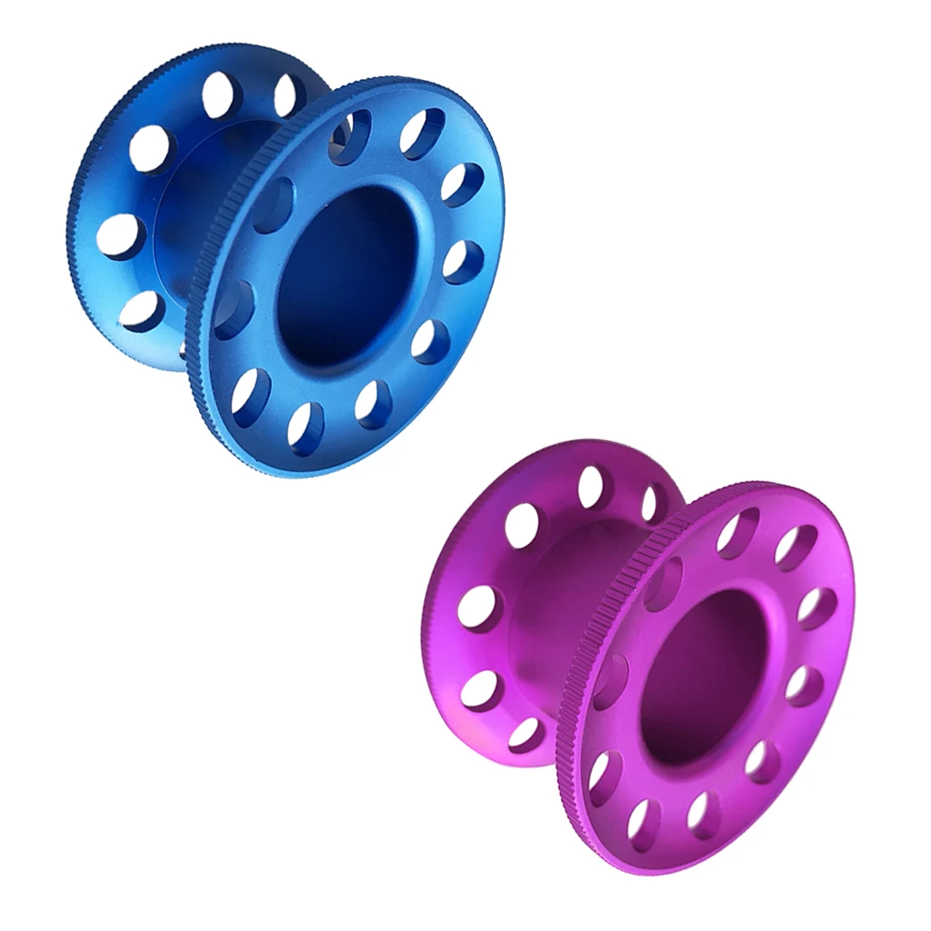 2-счетный Дайвинг пустой Finger Spool Катушка-синий и фиолетовый