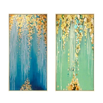 

MYT Abstract 3D Knife Flower Paintings On Canvas Modern Wedding Decor Wall Colorful Art Pictures Home Decoration No Framed