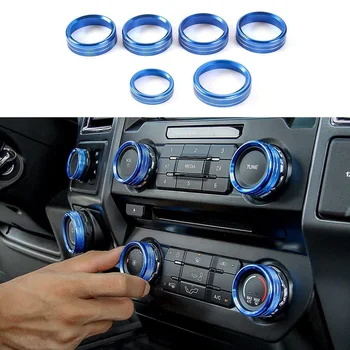 

Car Knob Ring Cover For Ford F150 XLT 6pcs Air Conditioner Trailer Audio