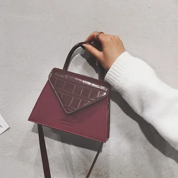 

Bag Women's 2020 New Style Matte Handbag Retro Women's All-match One-Shoulder Messenger Square Sling Bag