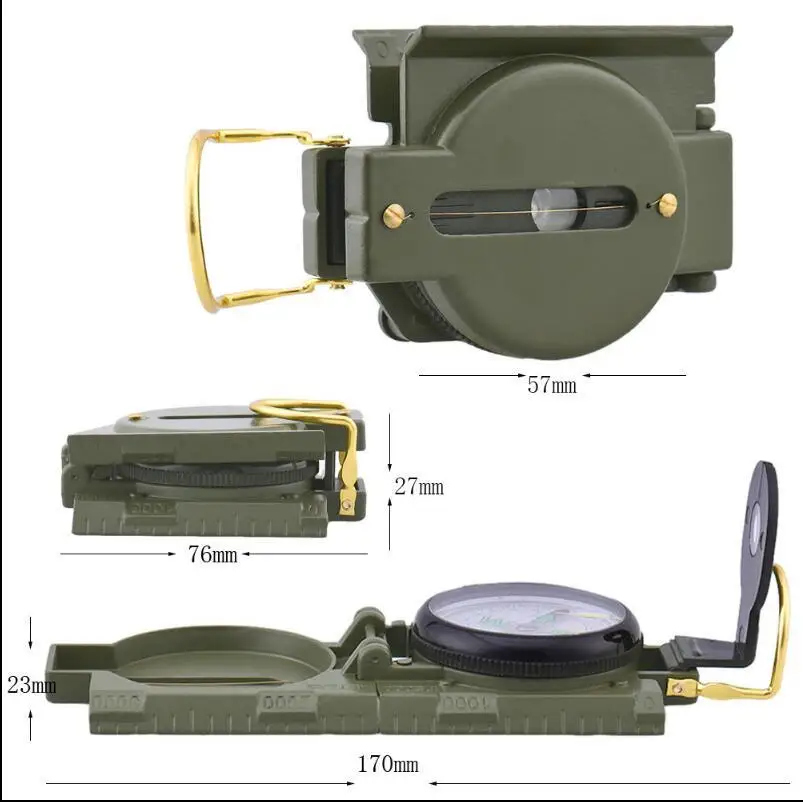 Открытый военный походный кемпинг выживания Lensatic Мини карманный портативный компас