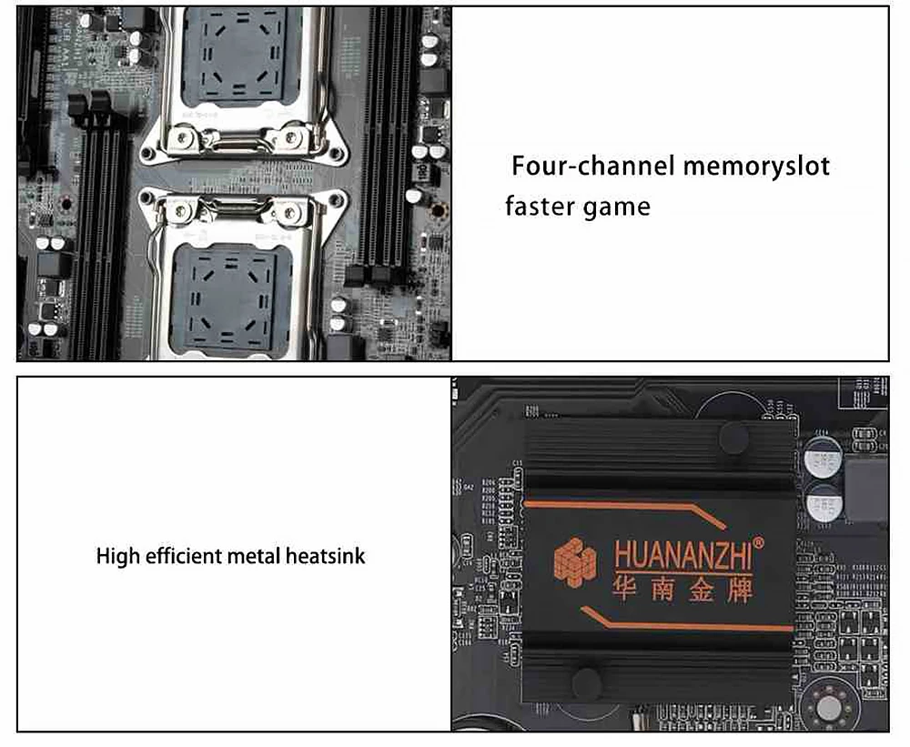 HUANAN Чжи X79-4D Двойной материнская плата для Intel LGA 2011 E5 2680V2 DDR3 1333/1600/1866 МГц 128 GB PCI-E SATA3 USB3.0 E-ATX