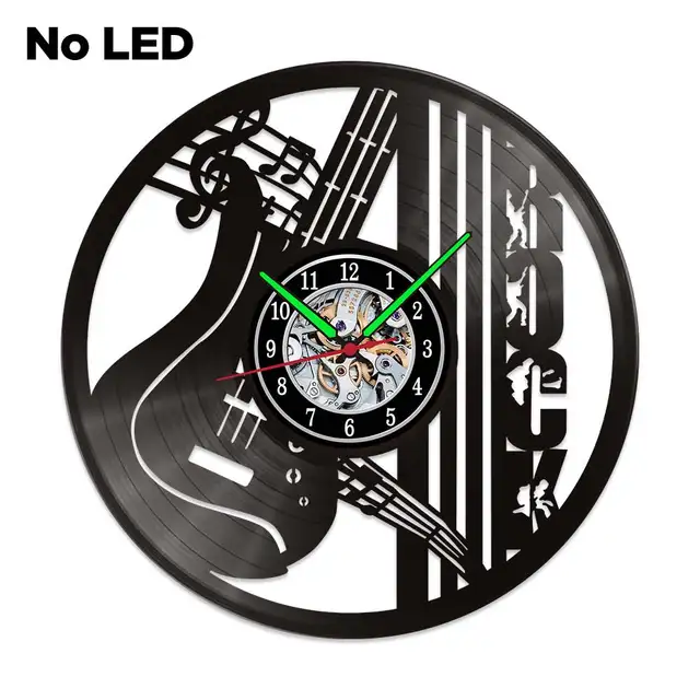 MCDFL Vinyl Record Wall Clock Modern Design Home Living Room Decoration Watch Clocks Object House Minimalist Decor Accessories W328-NO LED