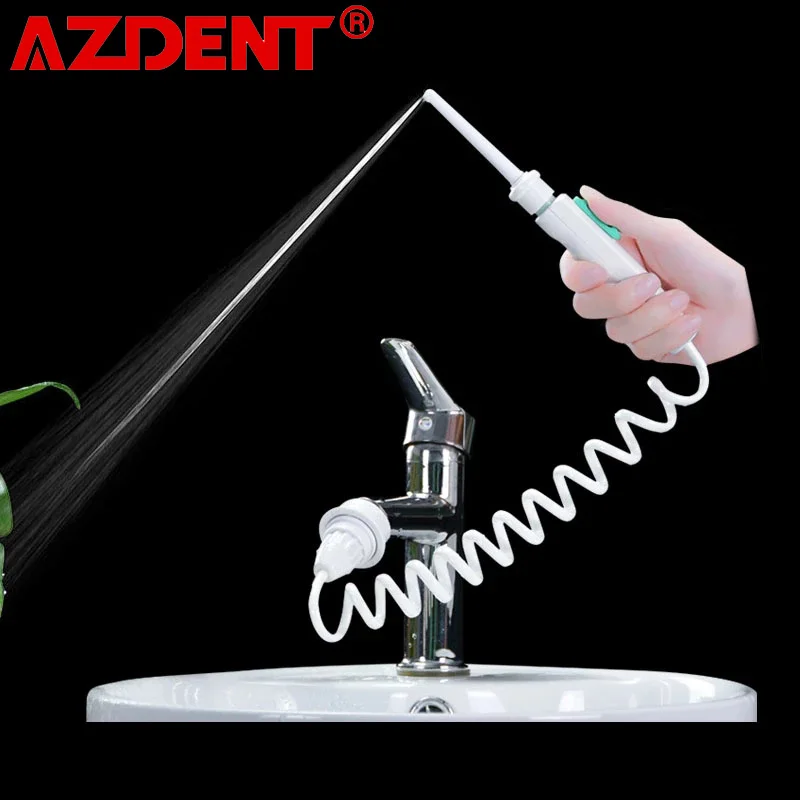 AZDENT-irrigador de agua Oral, 6 boquillas de grifo, chorro Dental, irrigación Oral, limpieza de los dientes