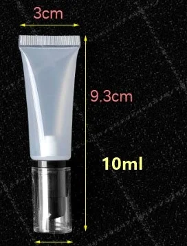 Clear 10g 10 г 15 г 20 г белый пустой элегантный косметический кремовый многоразовый оранжевый PE пластиковый шланг Мягкая трубка с безвоздушным насосом черный прозрачный - Цвет: Clear 10g