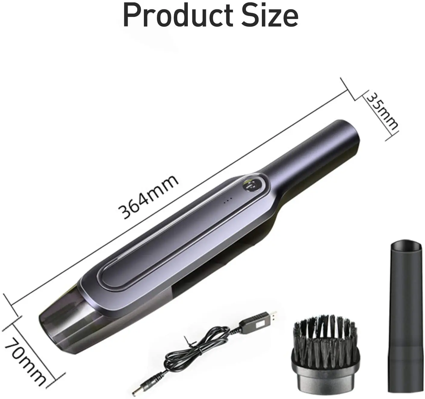Portable Car Wireless Vacuum Cleaner 6000Pa Sunction 4000mAh Cordless Handheld Dry/Wet dust cleaner for Home Car
