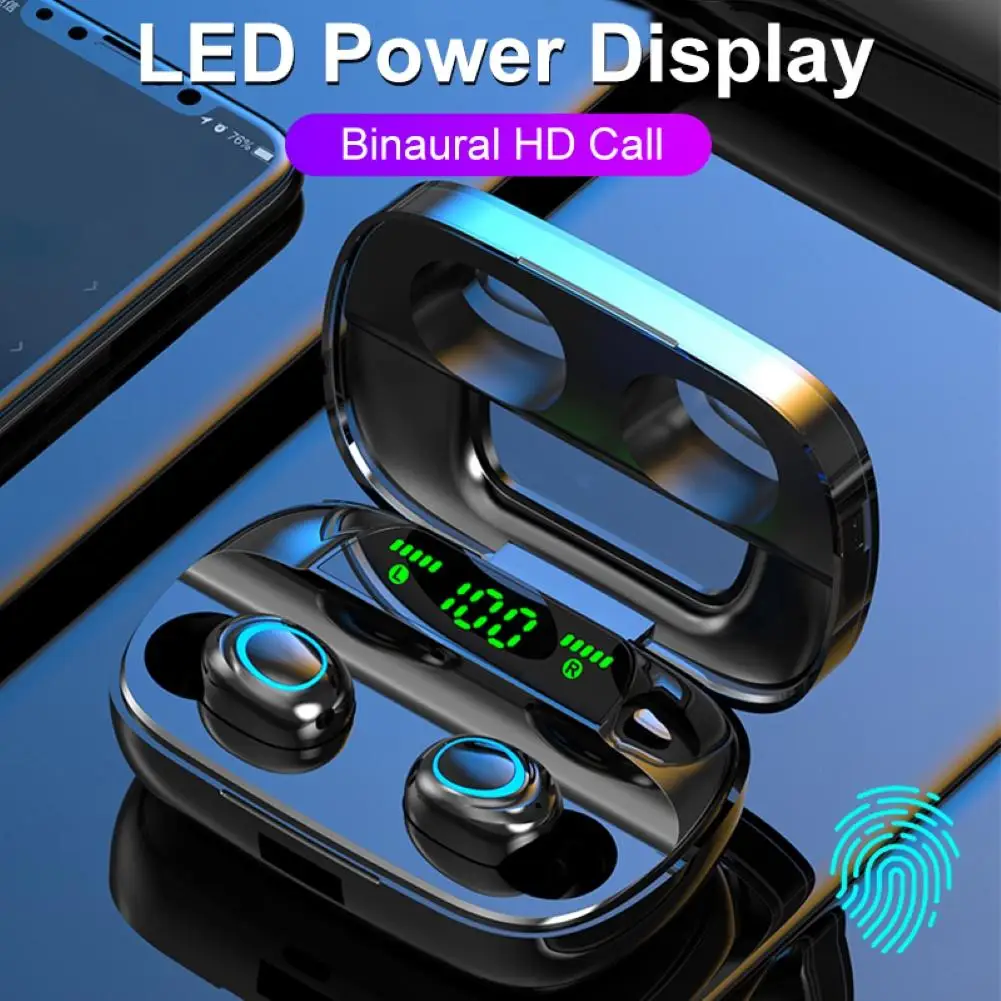 S11 Noise Reduction Touch Control Wireless Bluetooth Earphone with Charge Box