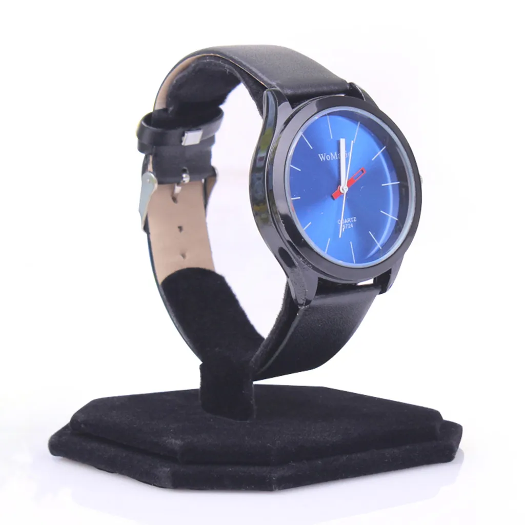 

5pcs Black Velvet Watch Display Holder Stand C Type Wristwatch Holder Rack