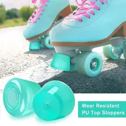 2pcs Roller Skates Toe Stops Rubber Wheels And Brakes Front Outdoor Stop Roller Wheels Brake Bearings New Set 4 Ball Skates U6k4