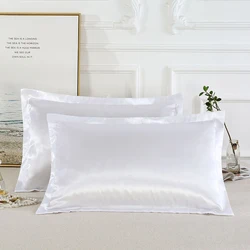 Luxurious 50x70cm Satin - Feel Silk Pillowcase - Soft & Comfortable Pillow Cover - 50*70cm (WHITE)