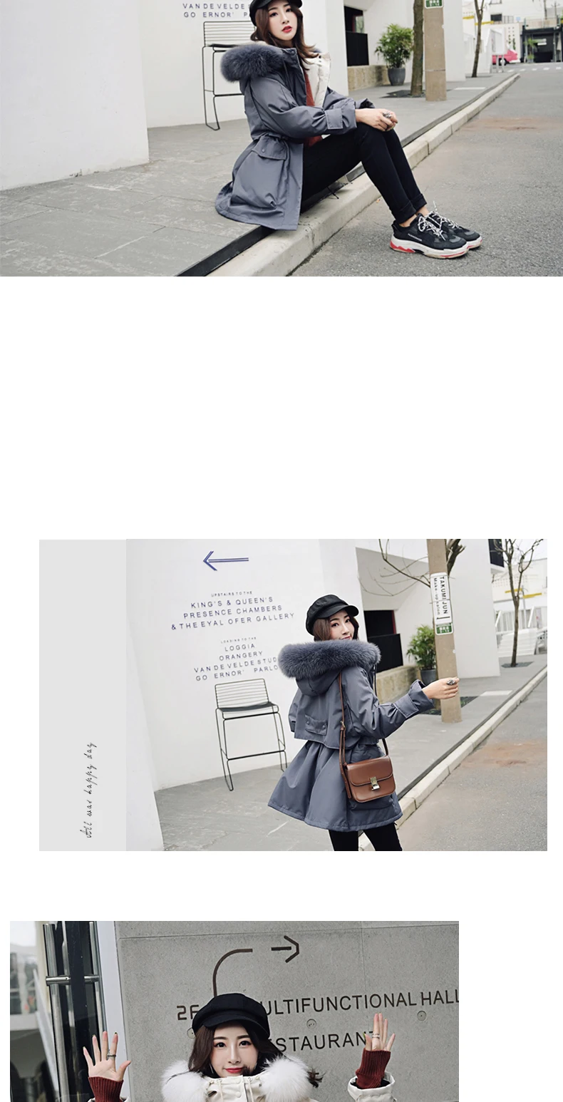 Зимнее женское пуховое пальто с воротником из натурального меха, пуховая куртка, утепленная длинная пуховая парка с капюшоном, женское пуховое пальто, куртка