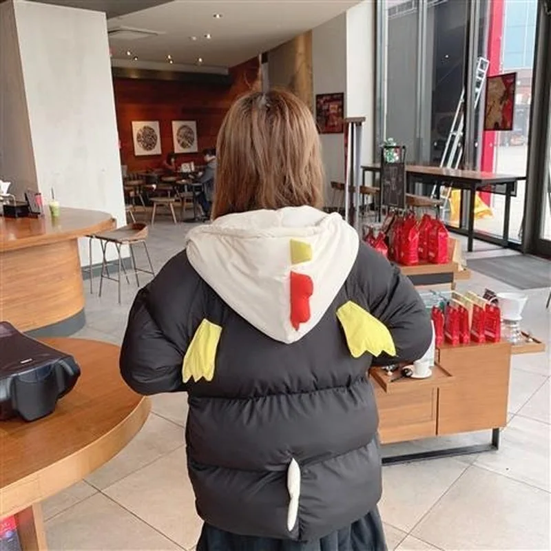 

Women's Coat Coat Will Move Small Wings Cotton Coat, Korean Version of Bread Coat Cotton Coat Women's Windbreaker