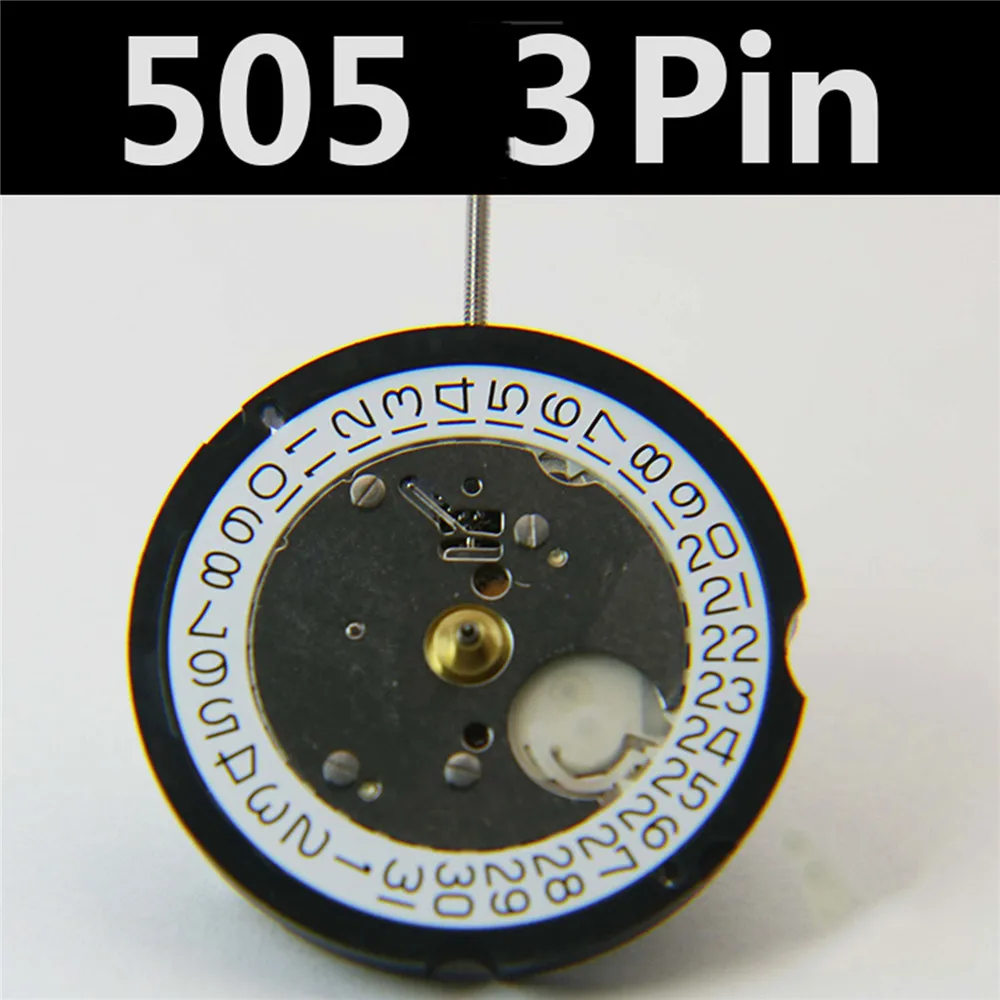 3 Pin кварцевые часы для Ronda 505 даты на 3' даты на 6' с Батарея стержня для ремонта часов аксессуары