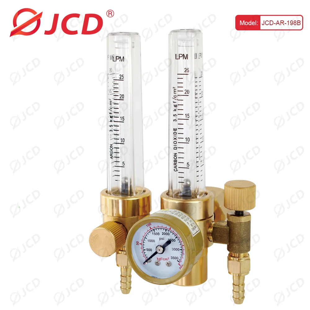 Qhtitec 0-30Mpa Argon Regulator Argon CO2 Mig Tig Flow Meter Gas Regulator Flowmeter Lassen Weld Gauge Drukregelaar