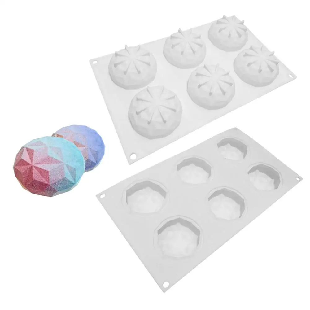 3D алмаз Форма Шоколадный силиконовые формы мусс Fondant(сахарная) форма для пуддинга шоколадные конфеты мыло свечная глина формы украшение торта, выпечки инструмент