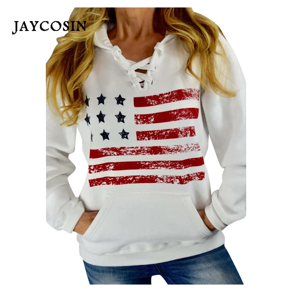 Jaycosin 2020 Брендовая женская толстовка флисовый свитшот с карманами в полоску