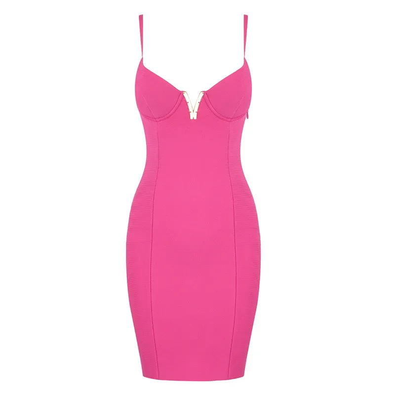 2019 New Bandage Dress Women Party Night Club V Neck Spaghetti Strap Bodycon Sexy Ladies Dresses Autumn Clothes Elegant Vestidos