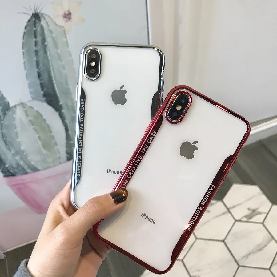 Модный чехол для телефона для iPhone 6, 6 S, 7, 8 Plus, мягкий ТПУ гальванический чехол для X, XR, XSMAX 11, 11Pro MAX, защитный чехол
