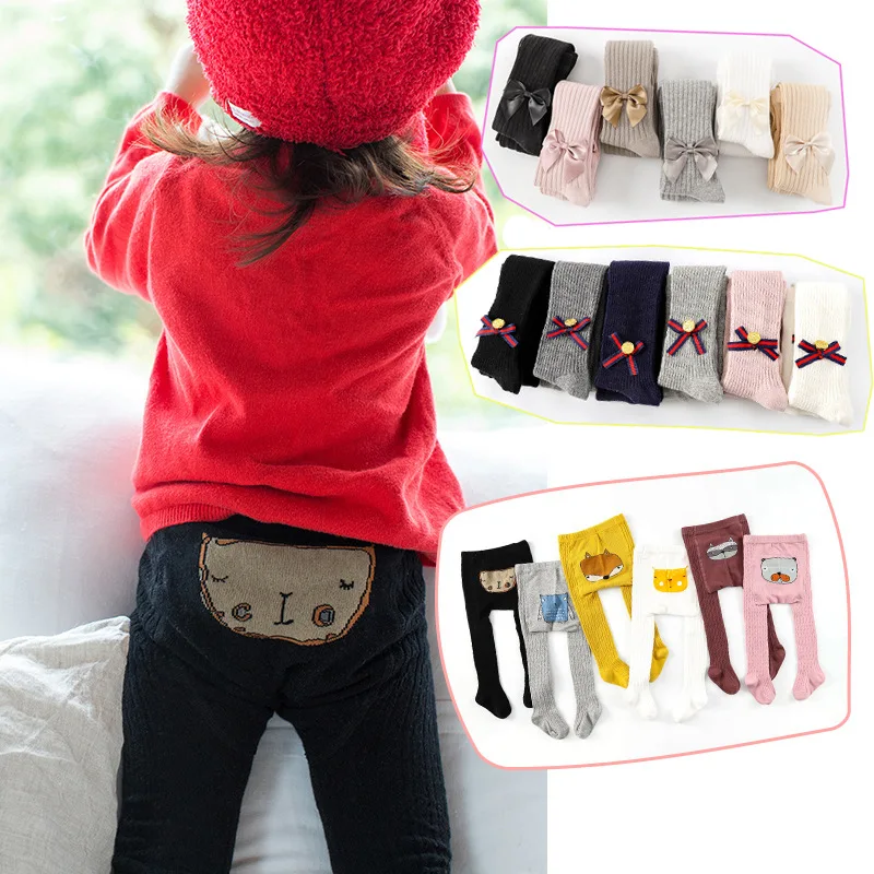 

Baby Tights Big PP Crotch Cartoon Pantyhose 9 Points Pants Cotton Warm Autumn Stockings Tights Nweborn Pantyhoses Cotton