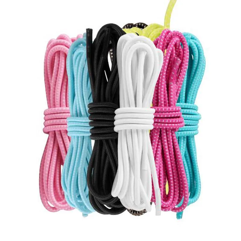 1 пара разноцветных круглых стрейчевых шнурков для кроссовок 105 см для женщин и мужчин для бега спорта на открытом воздухе, эластичные шнурки для обуви