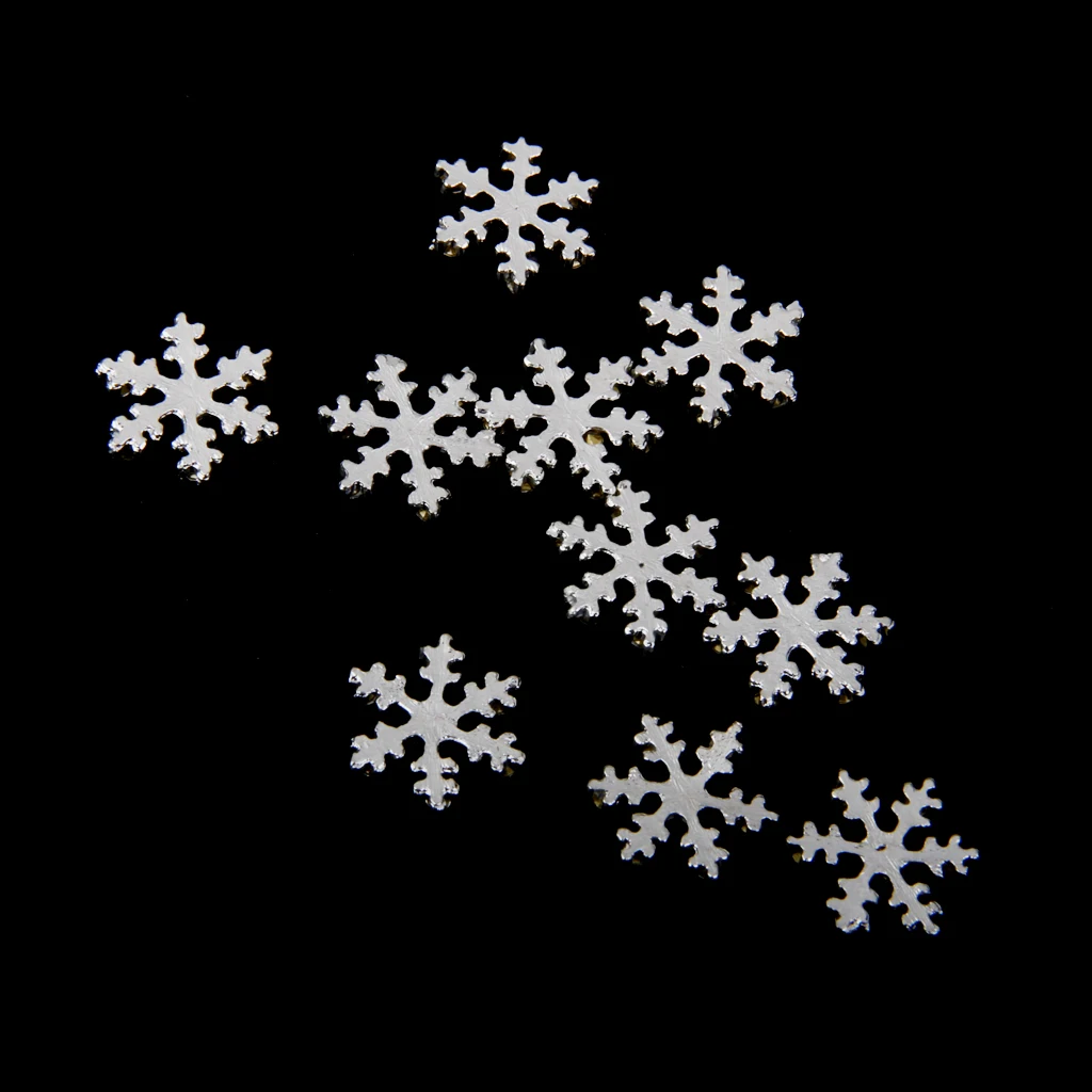 10x 14mm Crystal SnowFlake Buttons Flatback for Scrapbooking Hair Bow Crafts