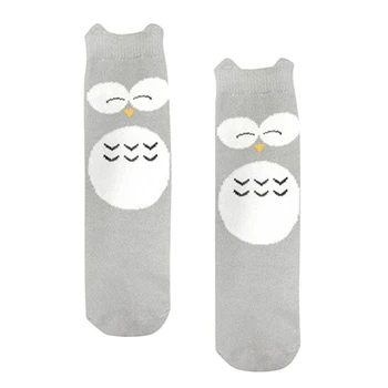 

Baby Girl Boy Kids Cartoon Socks Cotton Anti-slip Short Socks 0-4Y gray