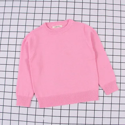 A3335 pink Коллекция года, Свитера для мальчиков весенний вязаный свитер в рубчик для маленьких девочек свитера для девочек однотонная одежда ярких цветов для детей пуловер для девочек - Цвет: A3335 pink