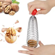 1 adet somun kraker paslanmaz çelik Spiral yay Metal fındıkkıran profesyonel ceviz açık araçları sıcak yeni