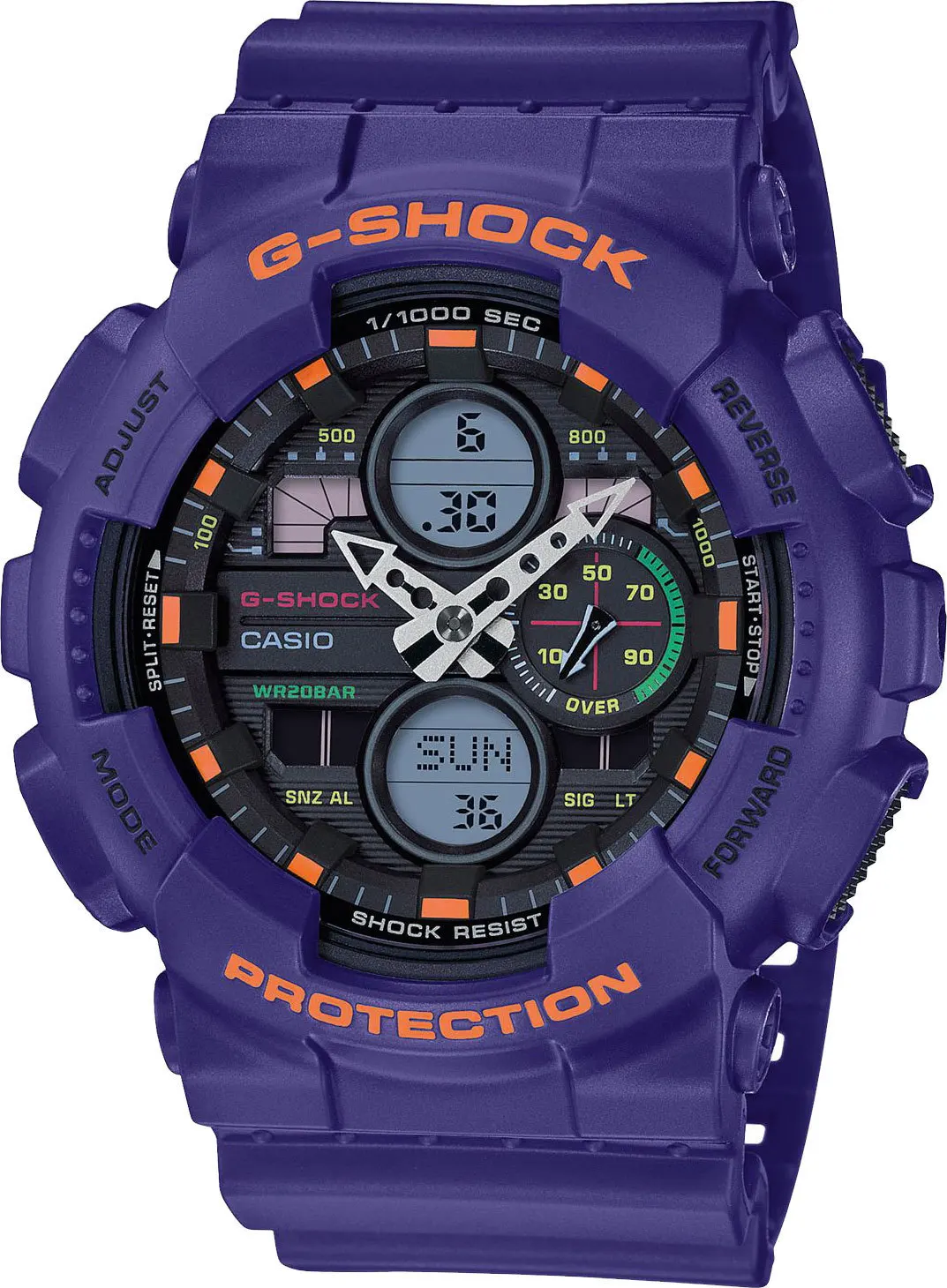 Японские наручные часы Casio G-SHOCK GA-140-6AER с хронографом | Наручные