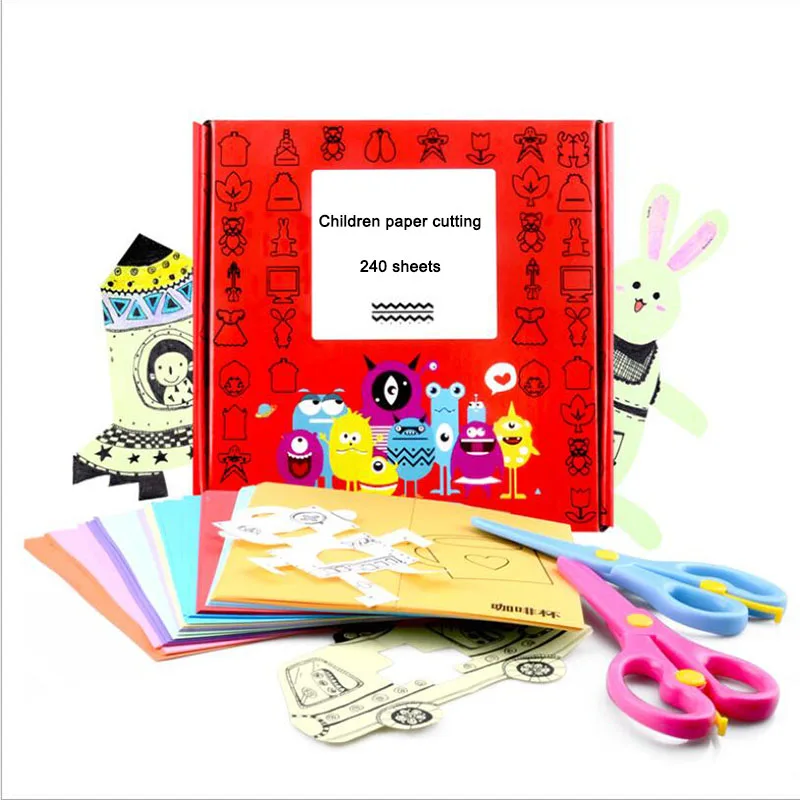 

Children Paper Cutting DIY Toys Intelligence Origami Cartoon Box Kids Toys For Suitable Kindergarten Parent Child Activities