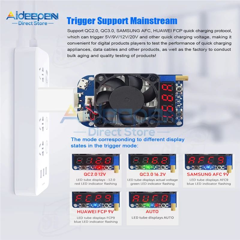 HD25 HD35 25 Вт 35 Вт триггер QC2.0 QC3.0 Электронный USB нагрузочный резистор разрядка тест батареи регулируемый ток напряжение СВЕТОДИОДНЫЙ дисплей