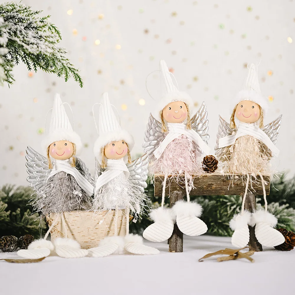 

4 Colors Cute Angel Doll Christmas Decoration Pendant 2020 Christmas Tree Hanging Ornament Christmas Decoration for Home Decor