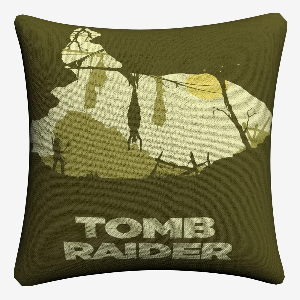 Tomb Raider простой винтажный силуэт хлопок лен наволочка на сиденье для автокресла 45x45 см бросок наволочка для дома Декор Almofada