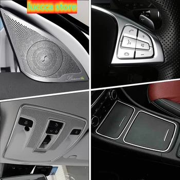 

Accessories For Mercedes Benz A Class W176 GLA X156 Car Gearshift Air Conditioning Door Armrest Reading Light Cover Trim Sticker