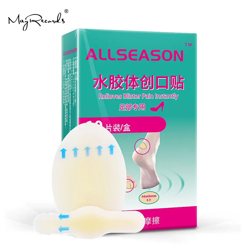 Heel Blister Cushions Cushioned Bandage with Gel Guard Pads for Foot, Toe, Relieves Blister Pain Prevention & Recovery-10 Pcs