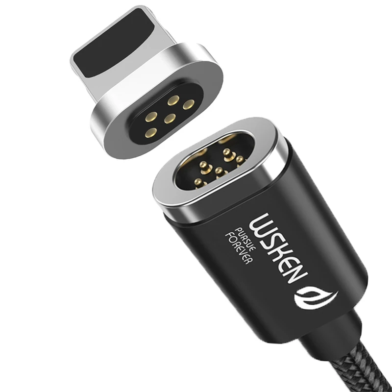 Wsken USB Magnetic charging Cable For iPhone xs x 8 7 6 Magnetic Charger Micro USB Type C Magnet Cable For Samsung Huawei Xiaomi