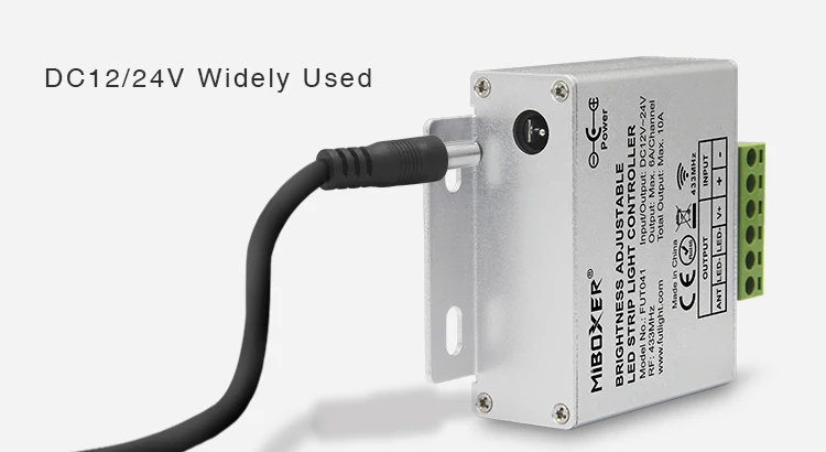 50 шт. Mi boxer FUT041 DC12V DC24V 433 МГц Светодиодная лента регулятор яркости затемнения для 5050 3528 одноцветная Светодиодная лента