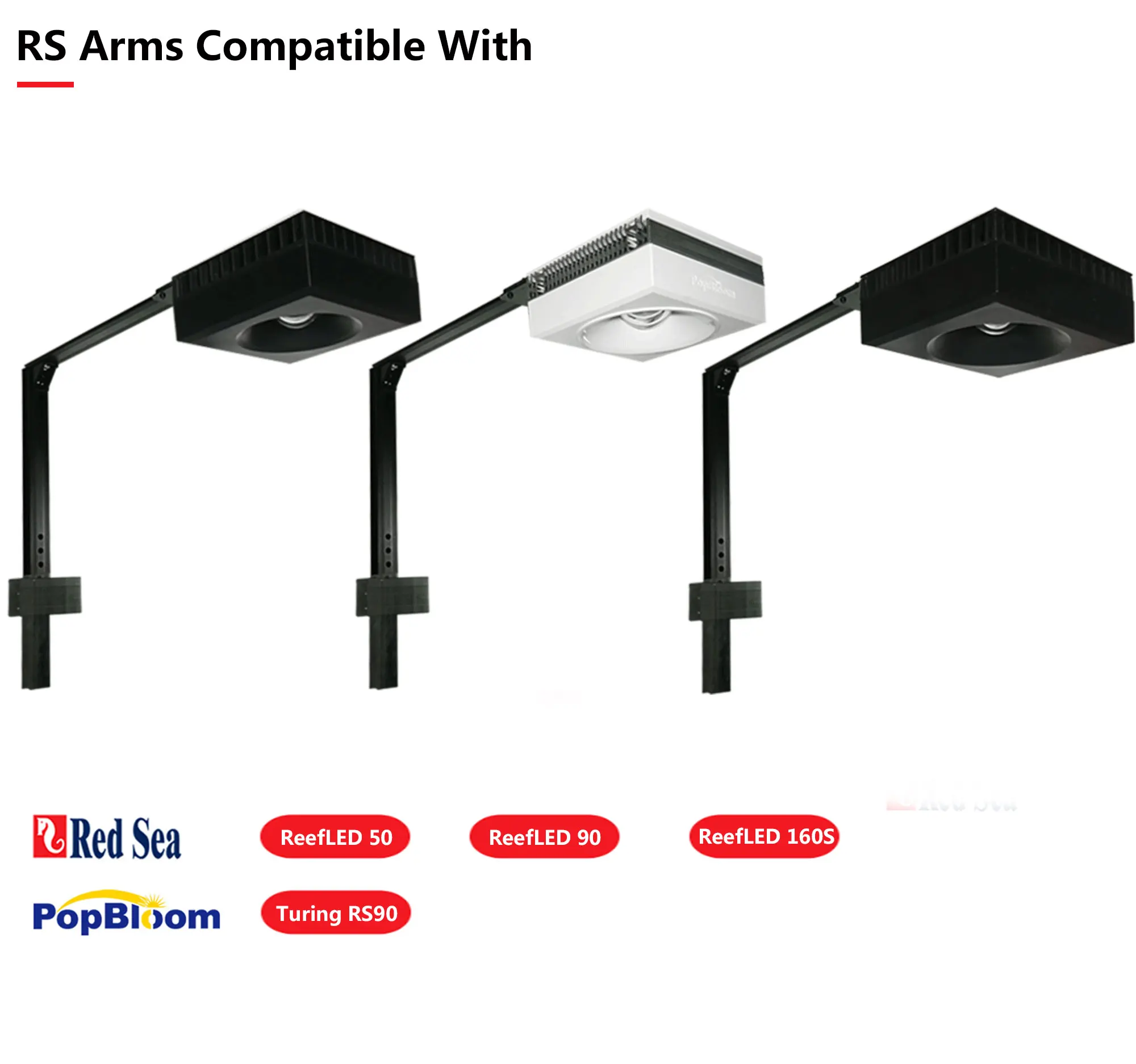 Universal Mounting Arm Bracket Easy Robust Quality Suitable For All RedSea Reefer Tanks PopBloom RS90 S50 S16pro light