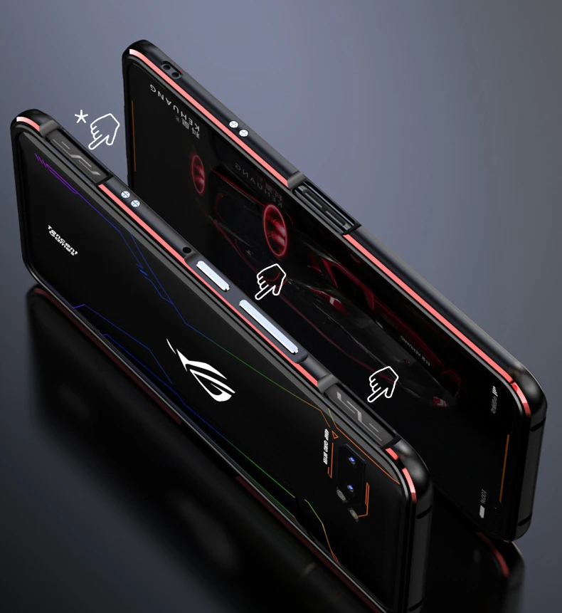 Роскошный ультра тонкий алюминиевый металлический бампер чехол для Asus ROG Phone II ZS660KL противоударный жесткий защитный чехол для телефона