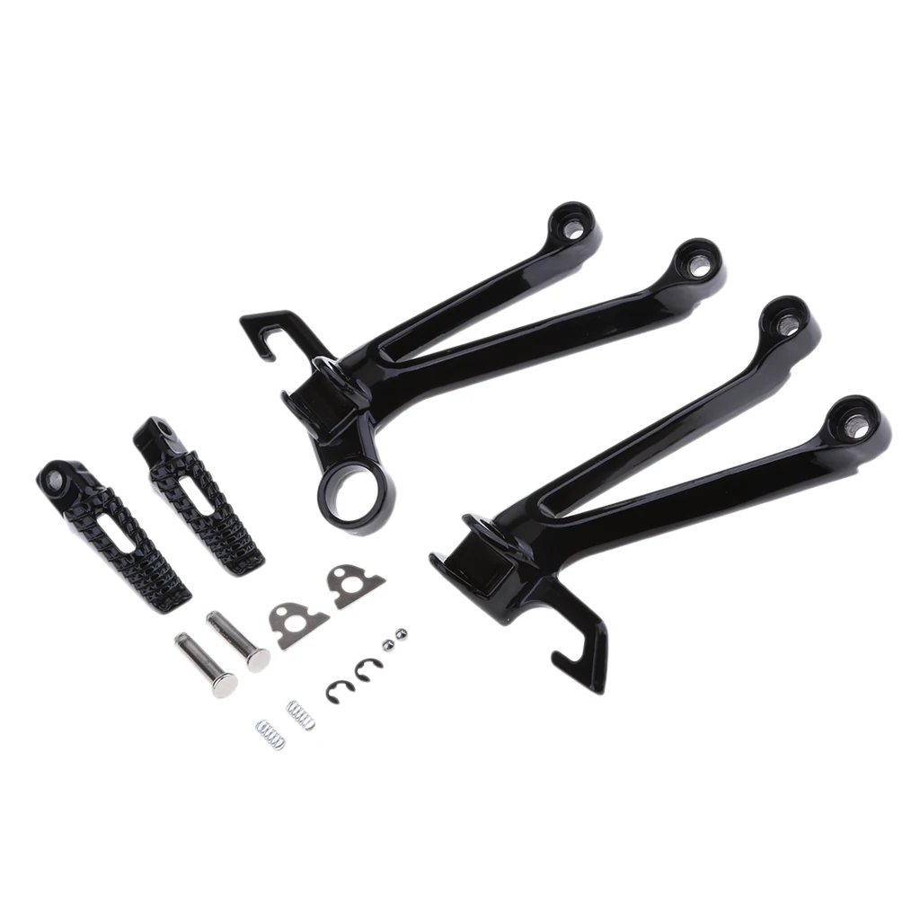 Black Rear Passenger Foot Peg Set For Suzuki GSXR1000 2005 2006