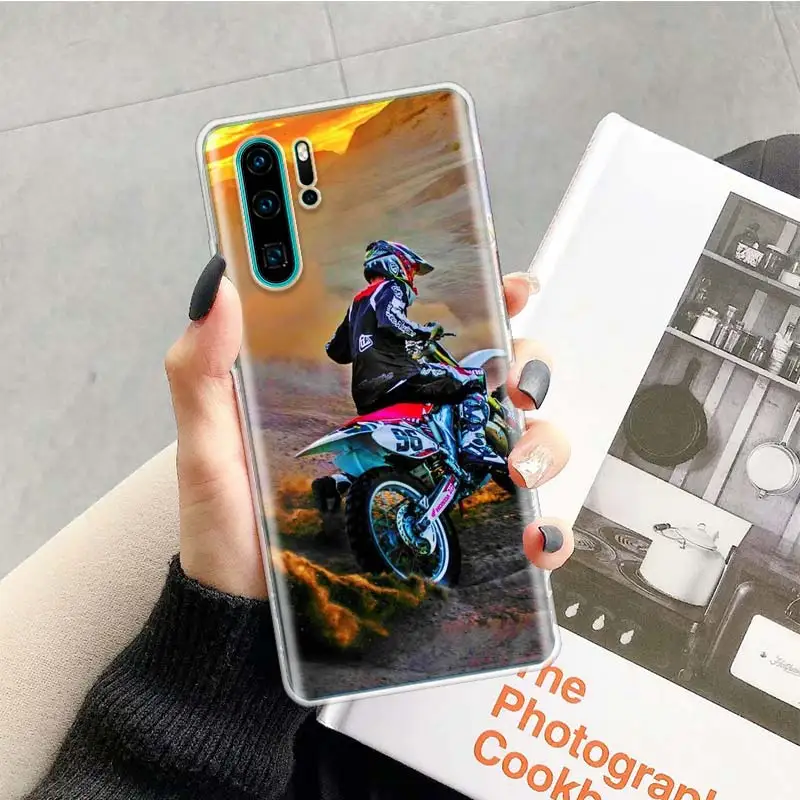 Moto cross dirtbikes чехол для huawei P20 P30 P Smart Z Plus P10 mate 30 10 20 Lite Pro силиконовый чехол для телефона C