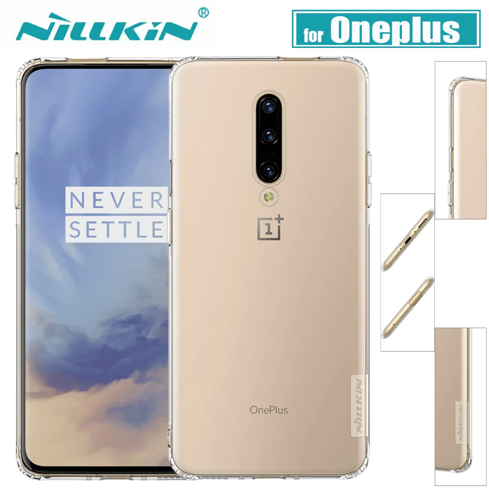 

OnePlus 7 Pro Case Nillkin Soft TPU Silicone Full Cover Case for Oneplus 6T Clear Transparent Funda Case on One Plus 5T/5 Capa