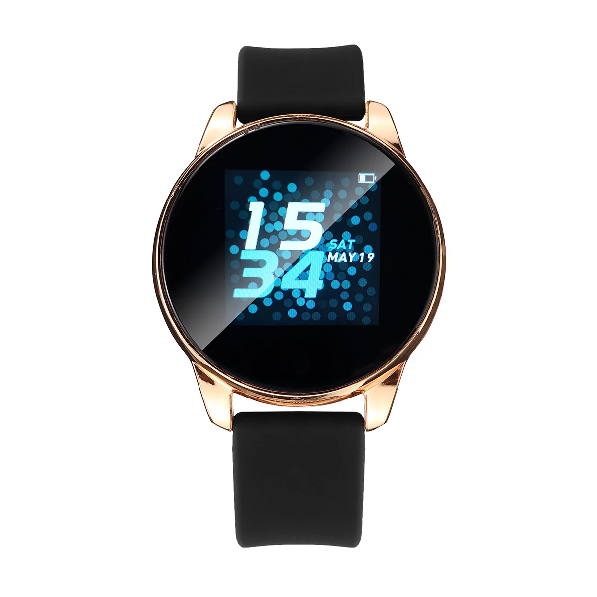Gold Silicone KINCO, умные часы, bluetooth, водонепроницаемые, для фитнеса, здоровья, трекер, кровяное давление, Heartrate, наручные часы, спортивные часы, 1,3 дюймов, ips экран - Цвет: Gold Silicone