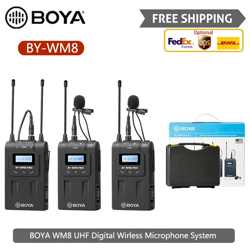 BOYA BY-WM8 BY WM8 Pro K1 K2 K3 K4 K7 UHF двойная Беспроводная микрофонная система интервью